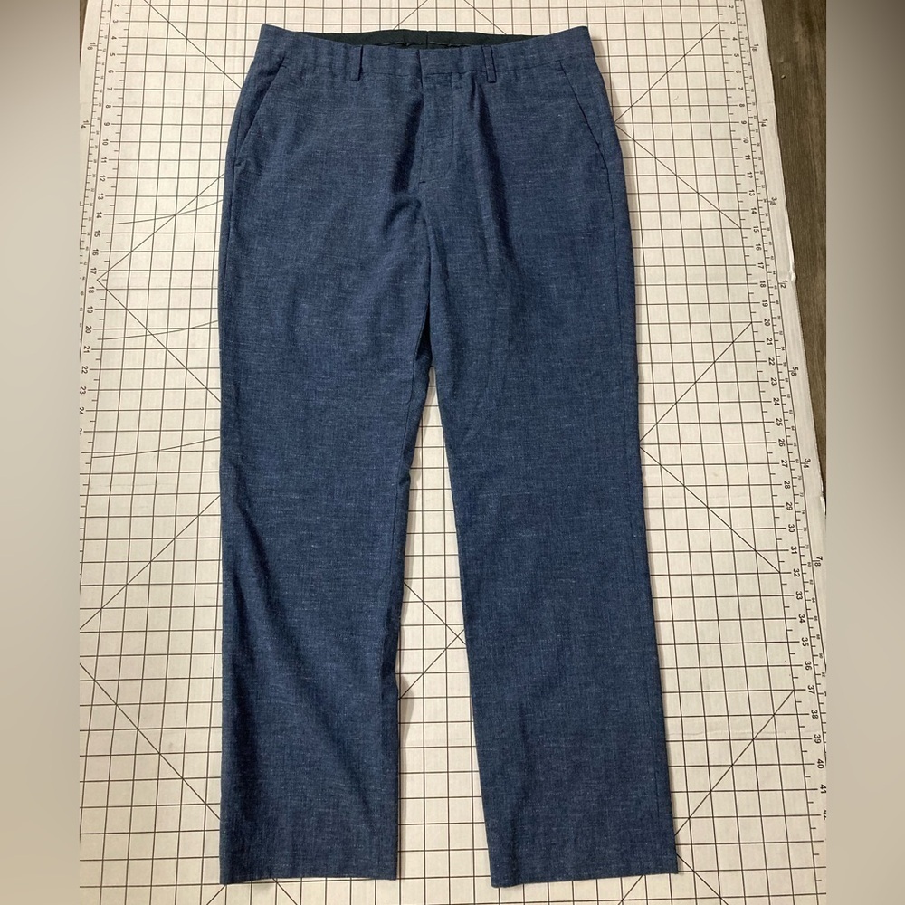 NWOT‎ Bonobos Men’s Blue Wool Blend Dress Pants 35/30